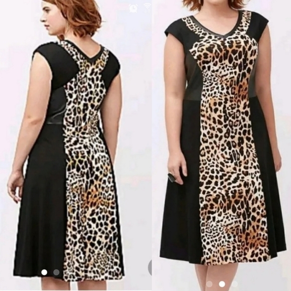lane bryant animal print dress